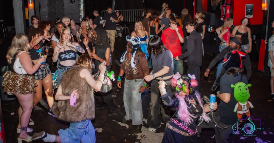 Guest on the dance floor at a Chronically Online party